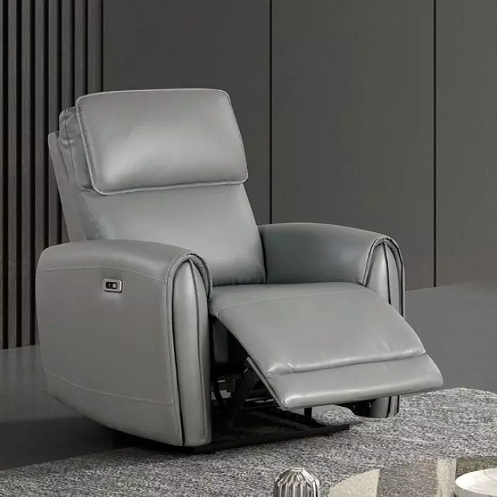 Schlieren Gray 35" Power Recliner with USB Charging