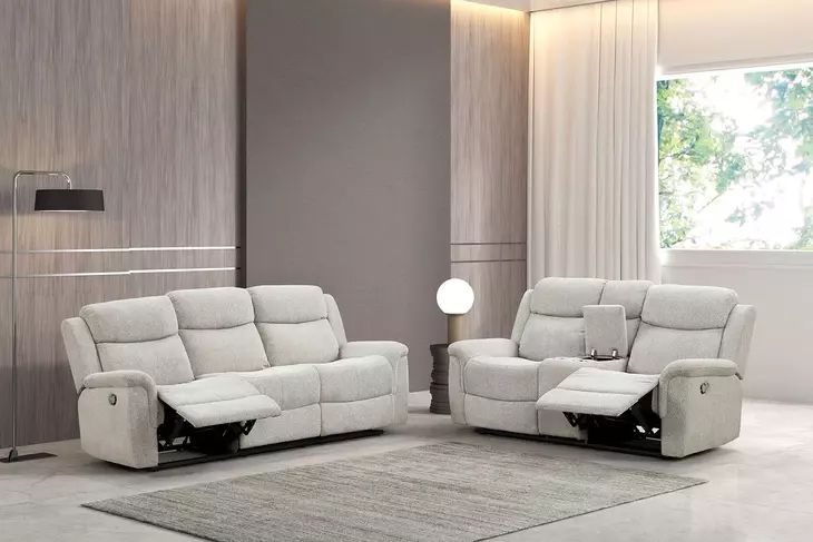 Sandbach Light Gray 35" Manual Glider Recliner