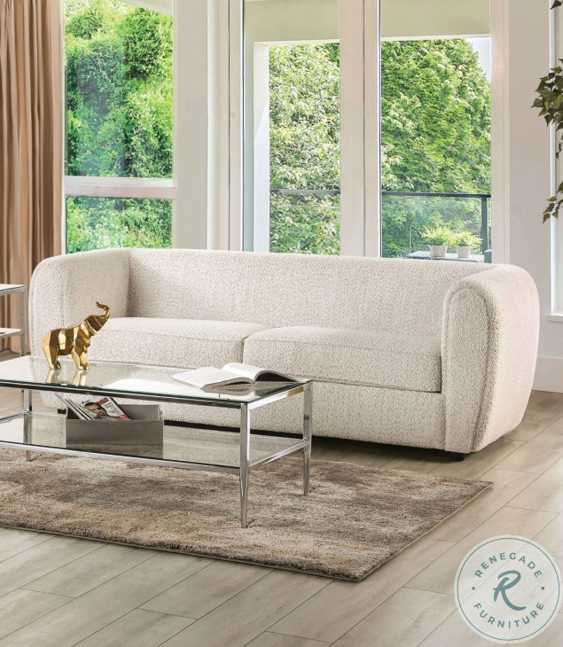 Verdal Off White Sofa From Furniture of America Coleman Furniture