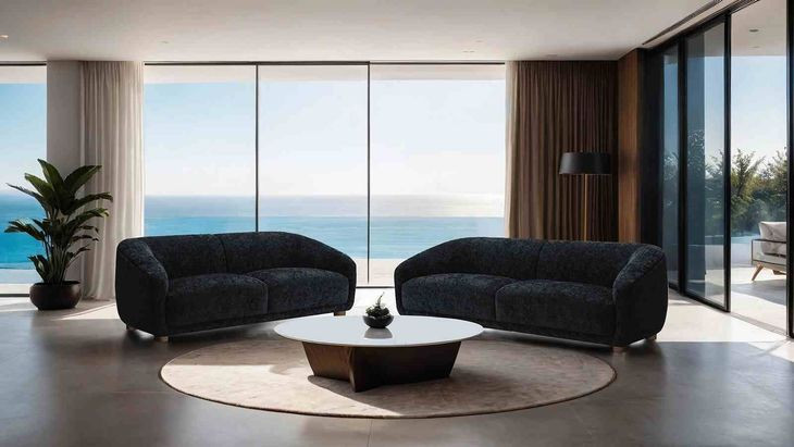 Kolvere Black 68" Loveseat