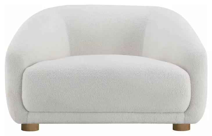 Kolvere White Upholstered Accent Chair