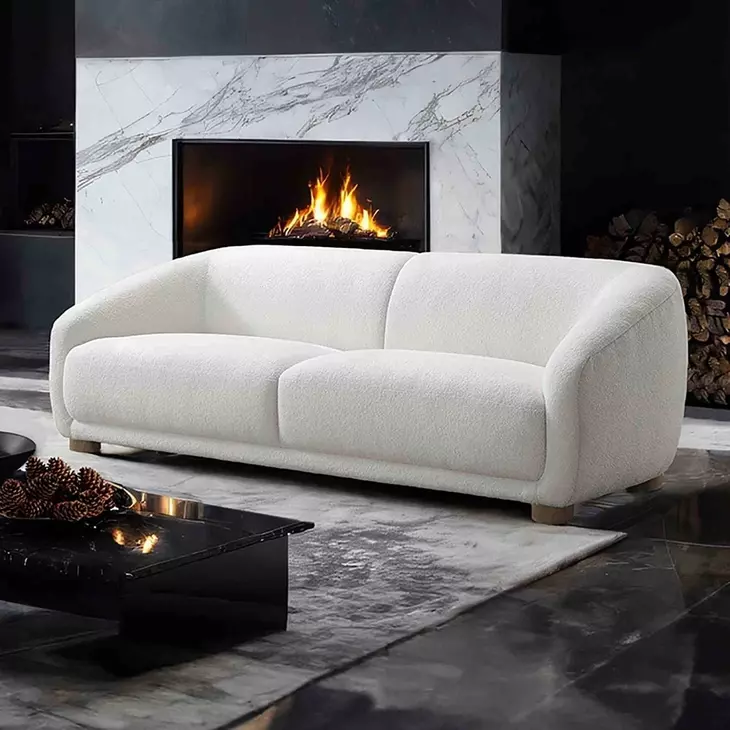 Kolvere White 88" Sofa