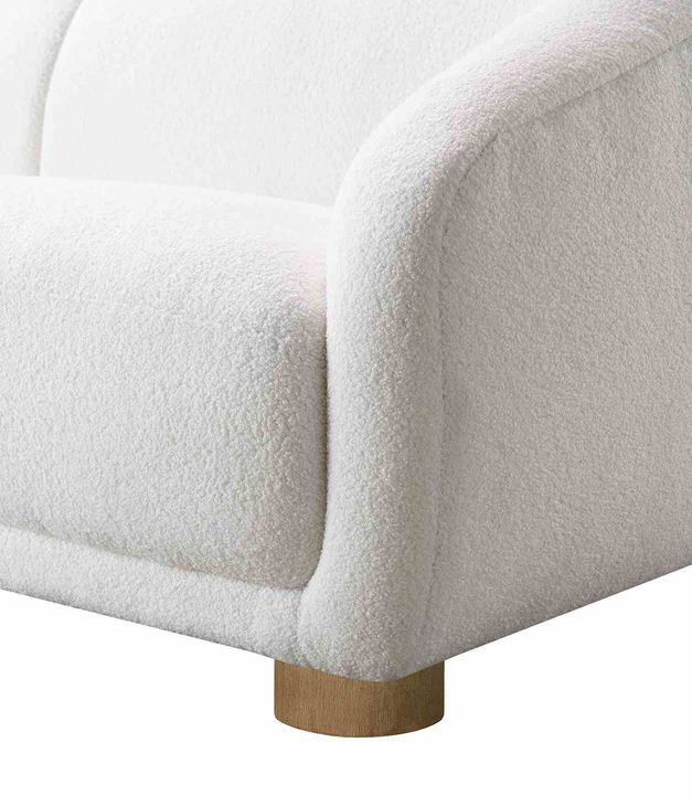 Kolvere White Upholstered Accent Chair