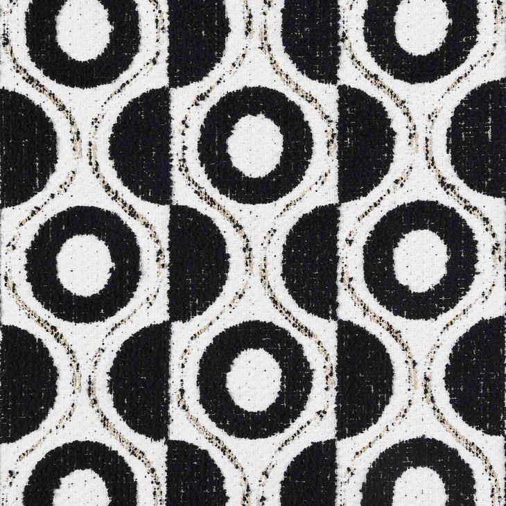 Viviani Black and White Upholstered Accent Chair with Pillow