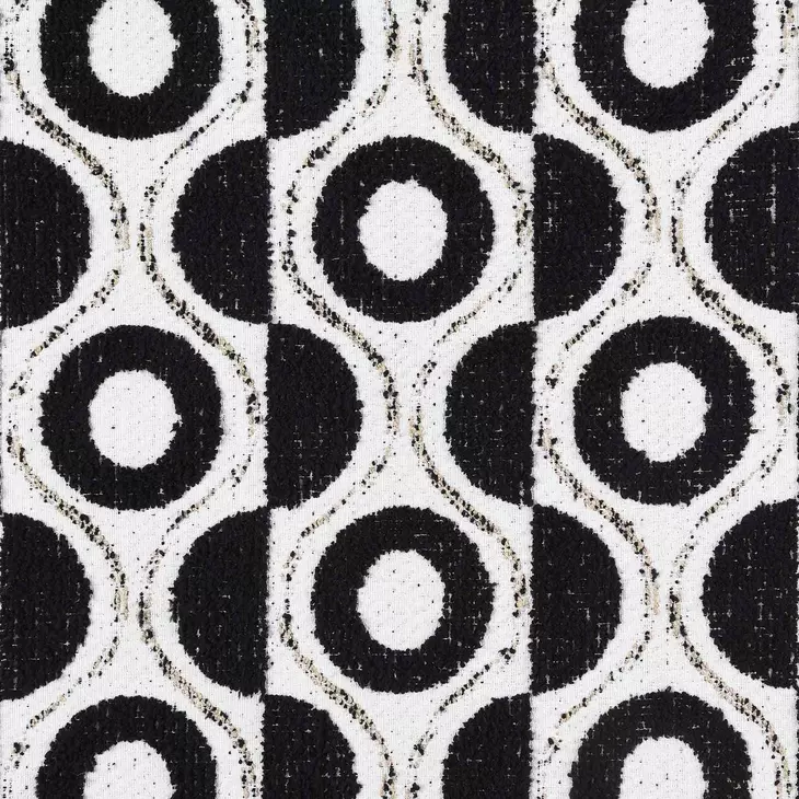 Viviani Black and White Upholstered Accent Chair with Pillow