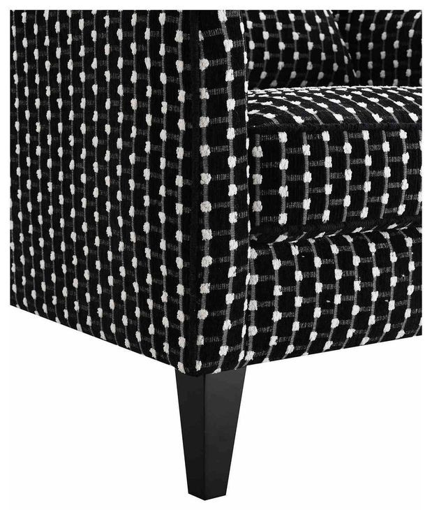 Viviani Black Upholstered Accent Chair with Pillow
