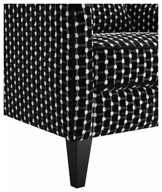 Viviani Black Upholstered Accent Chair with Pillow