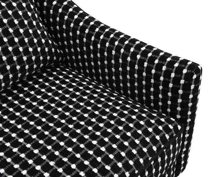 Viviani Black Upholstered Accent Chair with Pillow