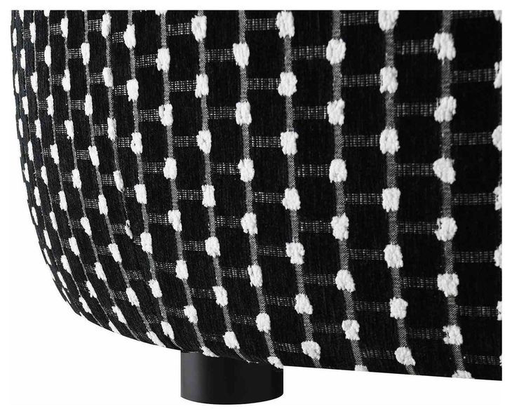Viviani Black Upholstered Square Ottoman