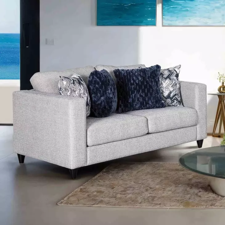 Harlow Light Gray 67" Loveseat