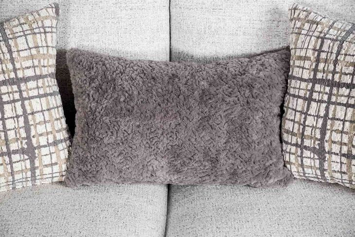 Turnham White Upholstered Accent Chair with Pillow
