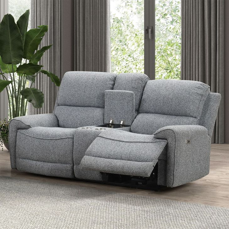 Morcote Gray 73" Power Reclining Loveseat with USB Charging