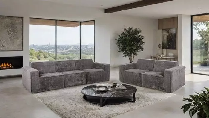 Kimara Dark Gray Living Room Set