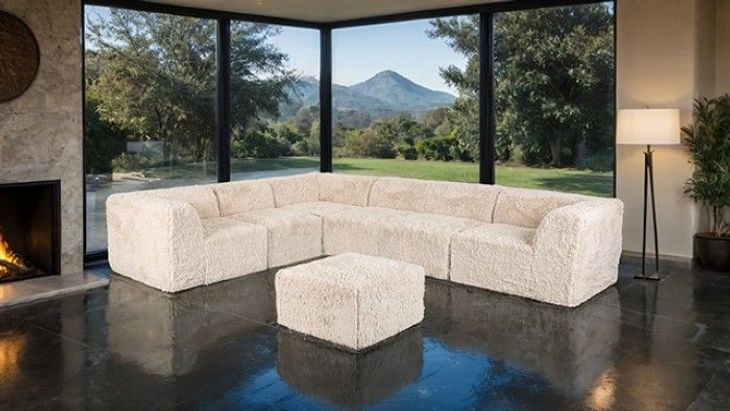 Nappi Sand Square Ottoman
