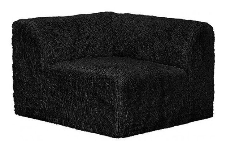 Nappi Black 80" Modular Loveseat