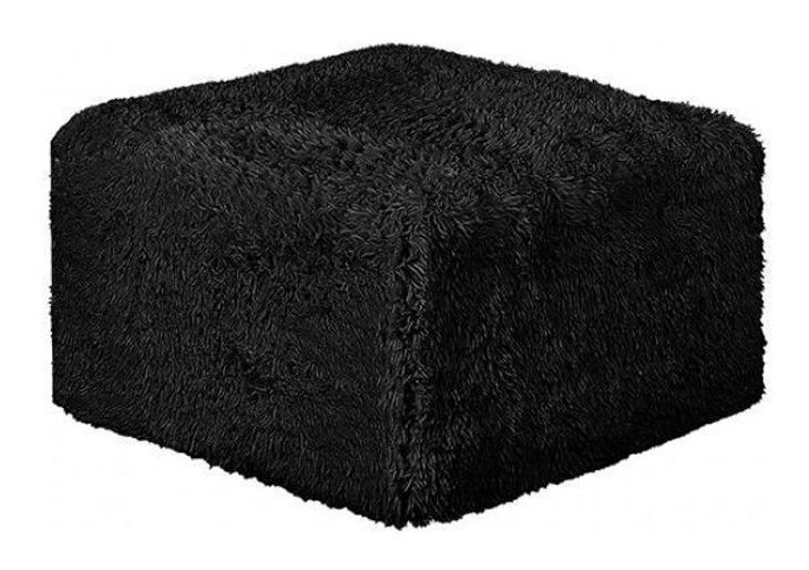 Nappi Black Square Ottoman