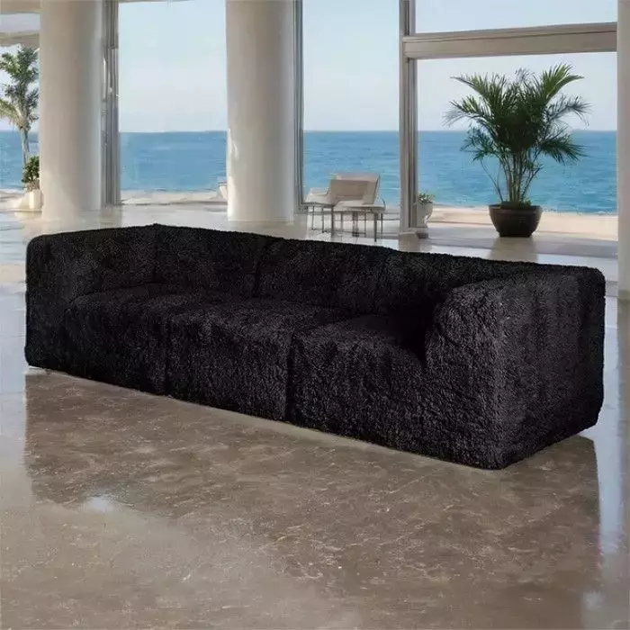 Nappi Black 107" Modular Sofa