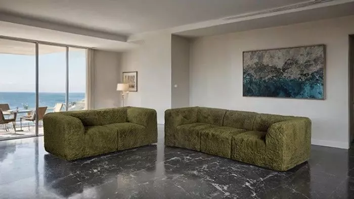 Nappi Olive Green Modular Living Room Set