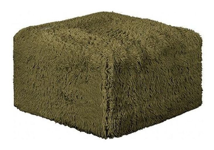Nappi Olive Green Square Ottoman