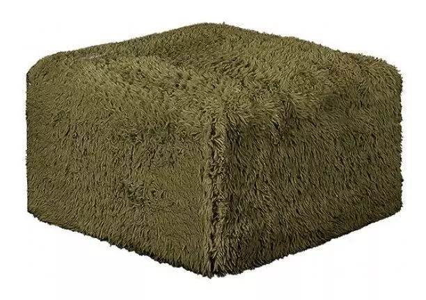 Nappi Olive Green Square Ottoman