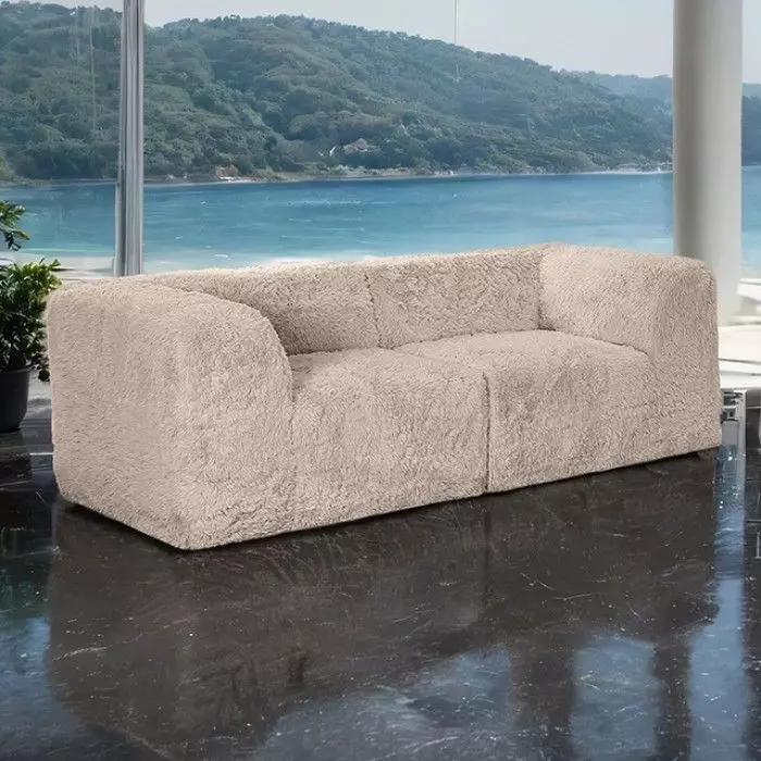 Nappi Taupe 80" Modular Loveseat