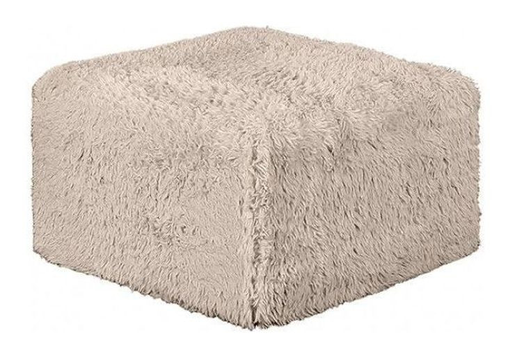 Nappi Taupe Square Ottoman