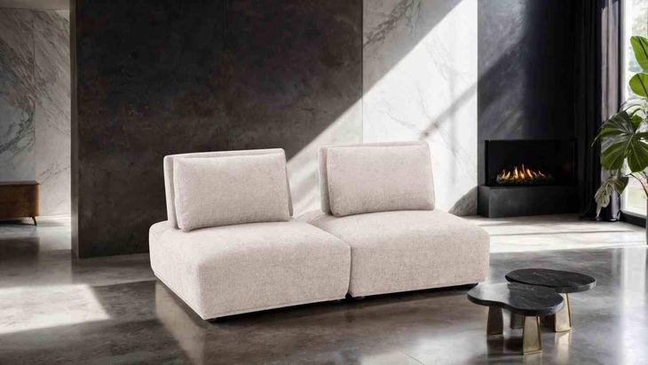 Stavanger Light Brown 2 Piece Modular Sectional