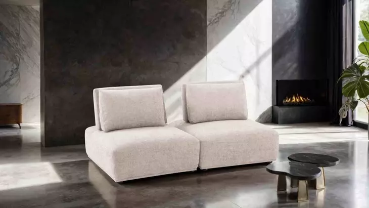 Stavanger Light Brown 2 Piece Modular Sectional