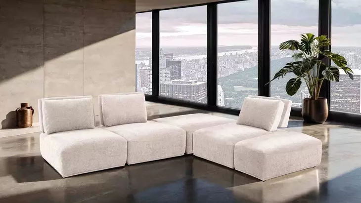 Stavanger Light Brown 5 Piece Modular Sectional
