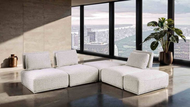 Stavanger Light Gray 5 Piece Modular Sectional