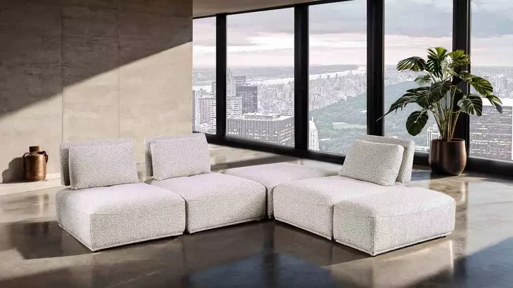 Stavanger Light Gray 5 Piece Modular Sectional