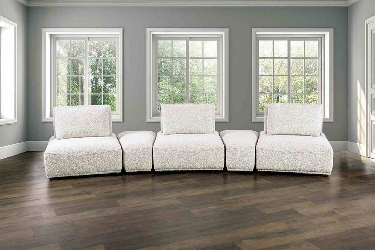 Stavanger Light Gray 5 Piece Modular Curved Sectional