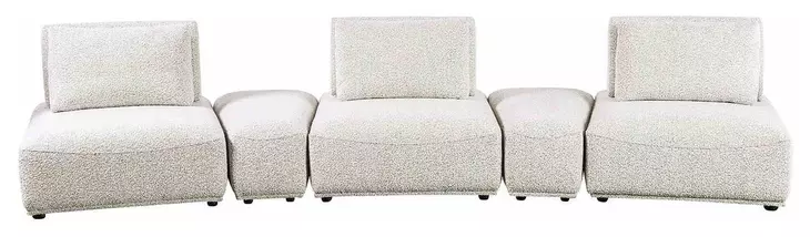 Stavanger Light Gray 5 Piece Modular Curved Sectional