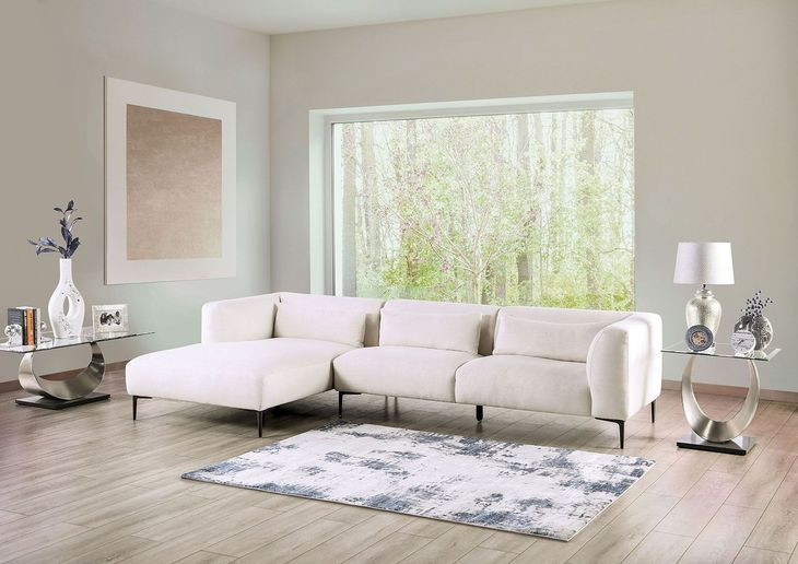 Paderborn Linen White 123" LAF Sectional