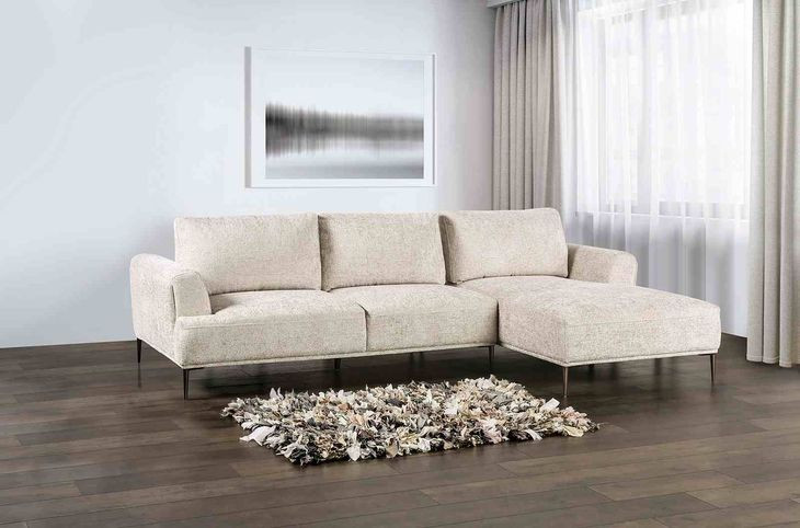 Gladbach Light Brown 2 Piece Modular Sectional with RAF Chaise