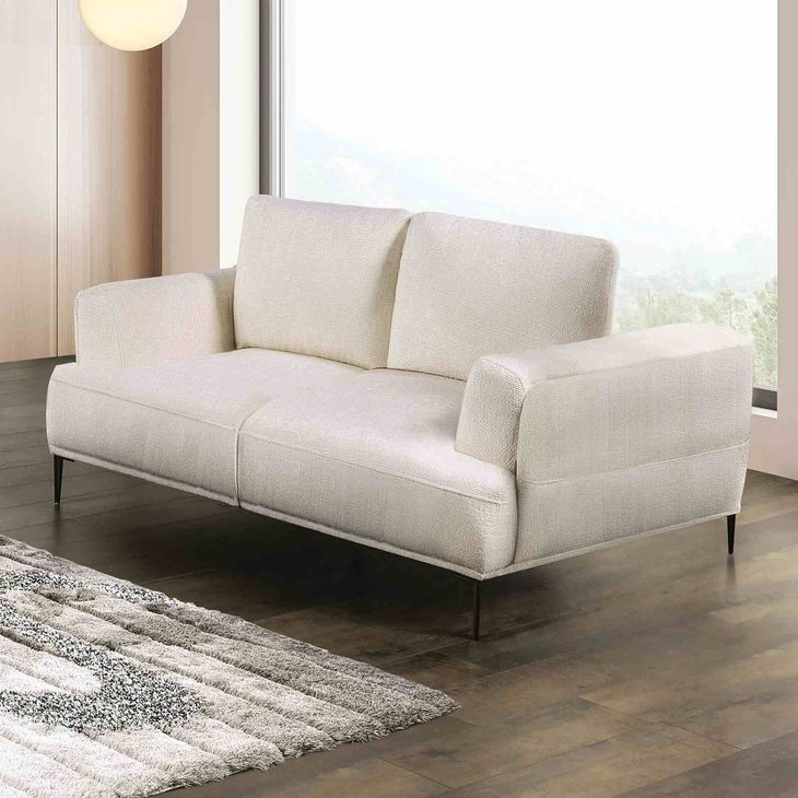 Gladbach Linen White 65" Loveseat