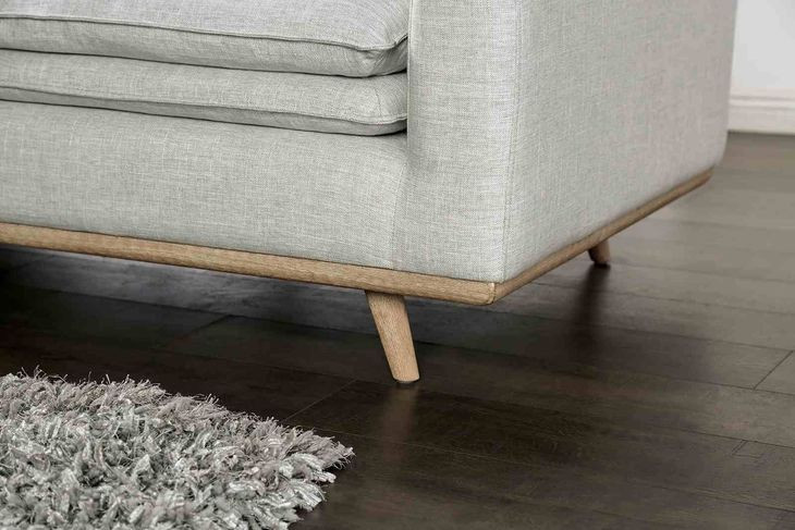 Monthey Oak and Light Gray 83" Sofa