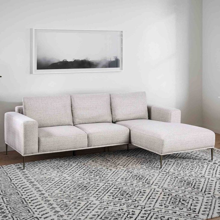Forde Gray 2 Piece Modular Sectional with RAF Chaise