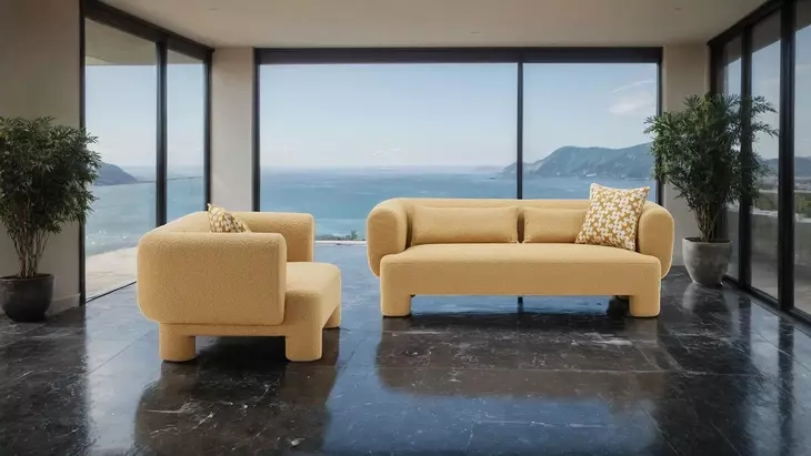 Phedra Yellow Living Room Set