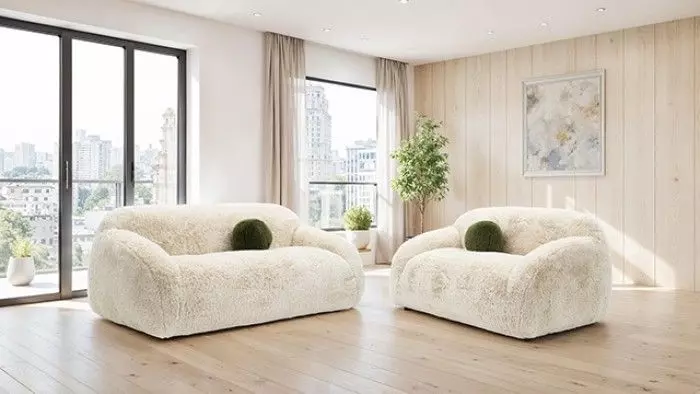 Darwen Sand Living Room Set with Pillow