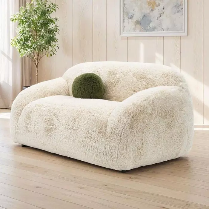 Darwen Sand 67" Loveseat with Pillow