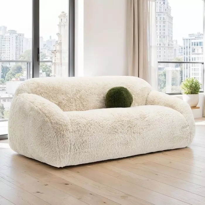 Darwen Sand 84" Sofa with Pillow