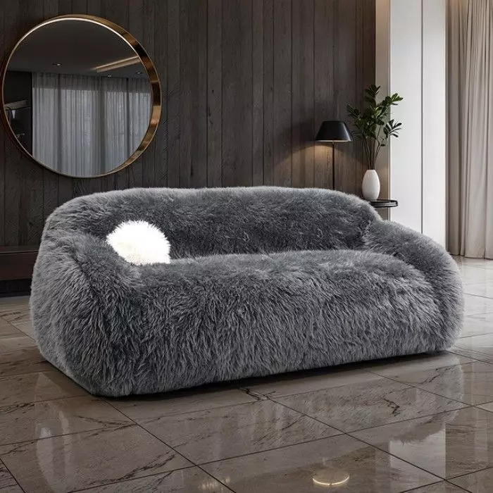 Darwen Dark Gray 84" Sofa with Pillow