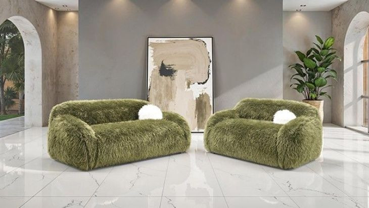 Darwen Green 84" Sofa with Pillow