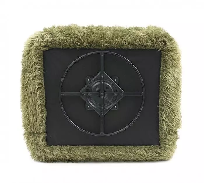 Darwen Green Upholstered Swivel Chair with Pillow
