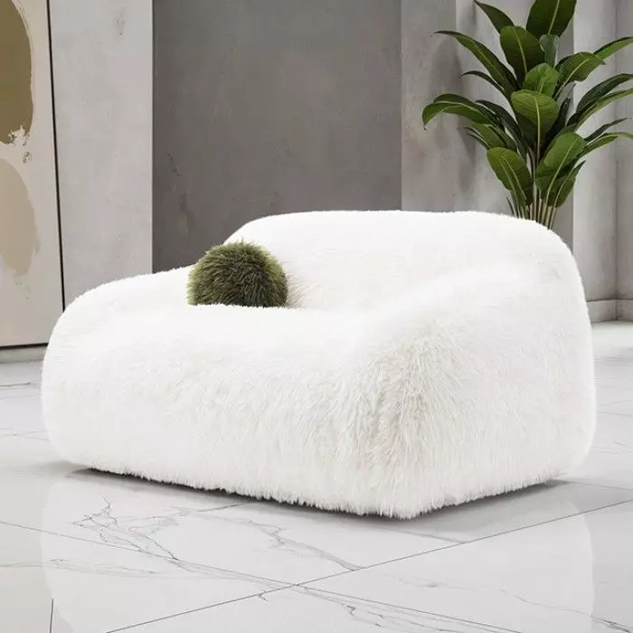 Darwen White 67" Loveseat with Pillow