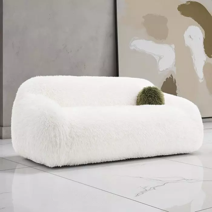 Darwen White Living Room Set with Pillow