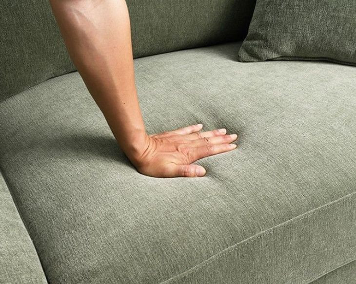 Watton Olive Green 65" Loveseat with Pillows