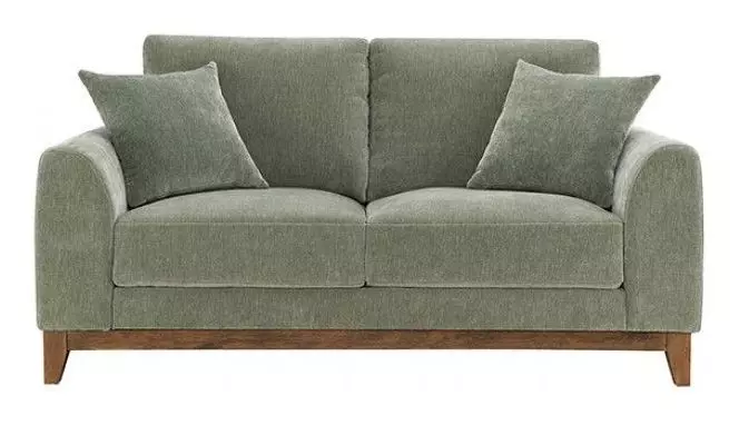 Watton Olive Green 65" Loveseat with Pillows