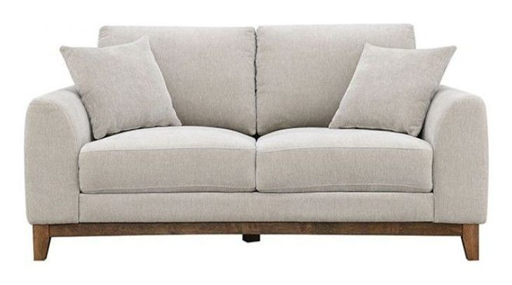 Watton Light Gray 65" Loveseat with Pillows